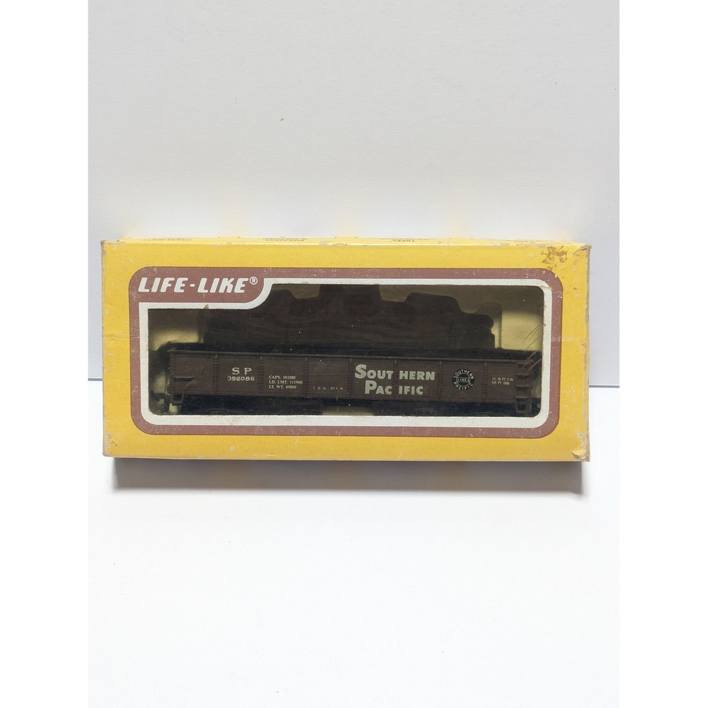 Life-Like Vintage HO Scale Southern Pacific Gondola Car 8446 Brown SP 392086